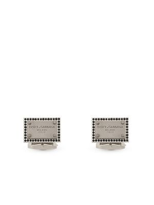 Dolce & Gabbana Logo-Engraved Rectangle-Shape Cufflinks