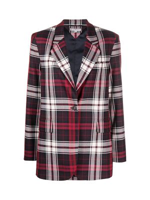 Tommy Hilfiger Check-Pattern Single-Breasted Blazer
