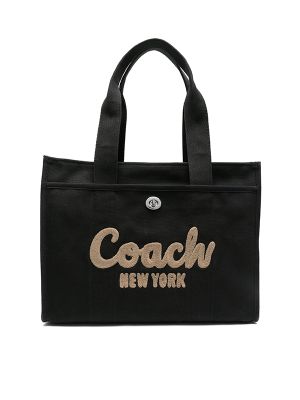 Coach logo-embroidered canvas tote bag