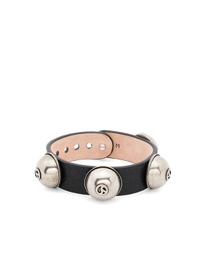 Acne Studios Stud Embellished Leather Bracelet