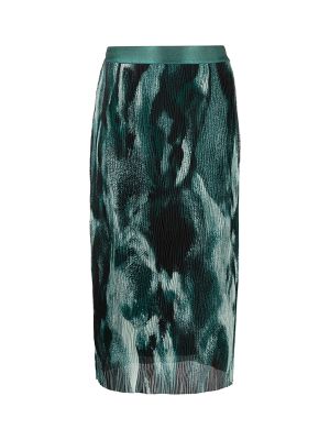 Boss Evibelle Abstract-Print Pleated Skirt