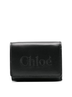 Chloe Embroidered-Logo Leather Wallet