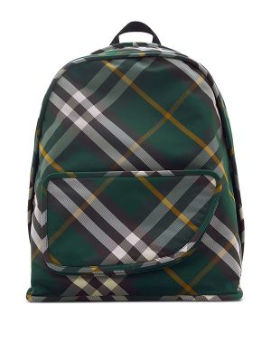 Burberry Shield Checkered Woven Backpack