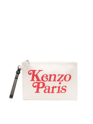 Kenzo Logo-Print Cotton Clutch Bag