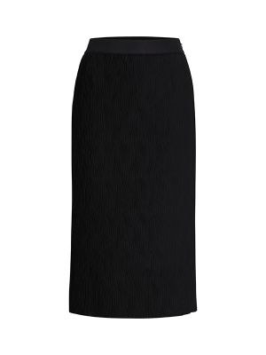 Boss High-Waisted Plissé Midi Skirt