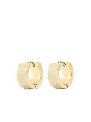 Tory Burch small T monogram hoop earrings