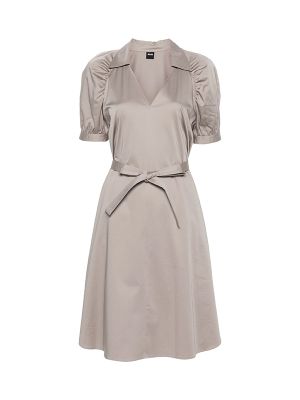 Boss Belted Satin Midi Dress