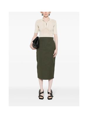 Max Mara Cotton Pencil Midi Skirt
