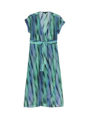 Armani Exchange Graphic-Print Belted Maxi Dress