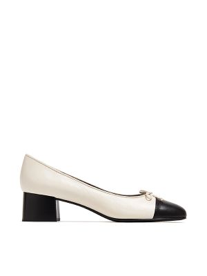 Tory Burch 45mm Cap-Toe Leather Pumps
