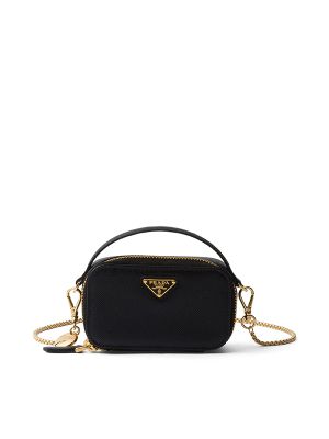 Prada Saffiano-Leather Triangle-Logo Mini Bag