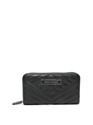 Armani Exchange Logo-Plaque Quilted Wallet