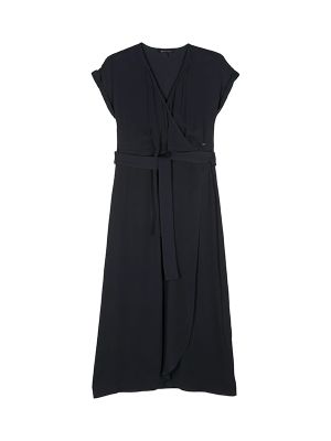 Armani Exchange Crepe Flared Maxi Dress
