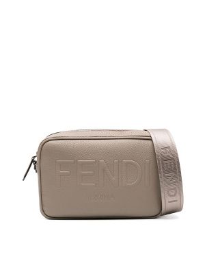 Fendi Logo-Embossed Leather Camera Case