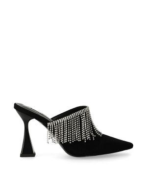 Karl Lagerfeld 90mm Debut II Fringed Mules