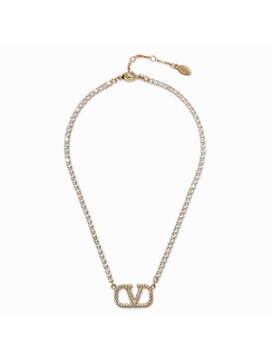 Valentino Garavani Vlogo Signature Crystal Necklace
