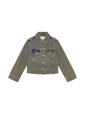 Ganni Raw-Cut Hem Denim Jacket