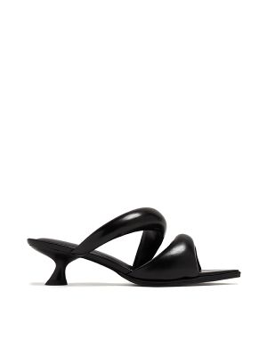 JW Kitten-Heel Leather Mules