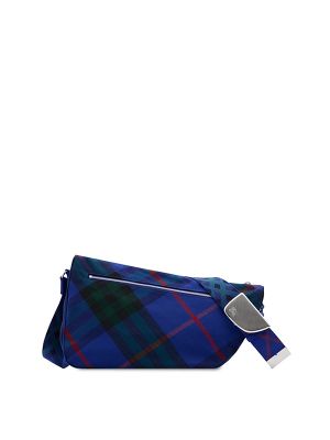 Burberry Shield Tartan-Check Shoulder Bag