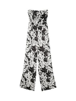 Michael Michael Kors Palm Tree-Print Satin Jumpsuit