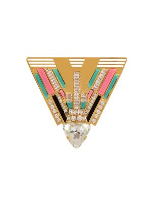 Balmain Art Deco Crystal Embellished Brooch