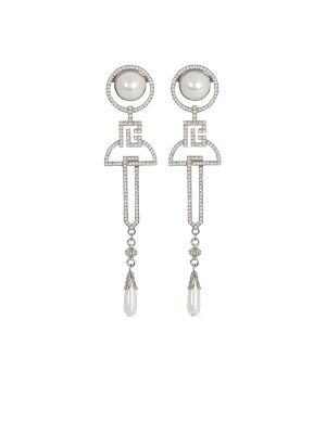 Balmain Art Deco Clip On Earrings