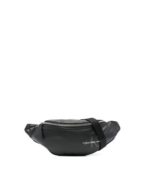 Calvin Klein Logo-Print Faux-Leather Belt Bag