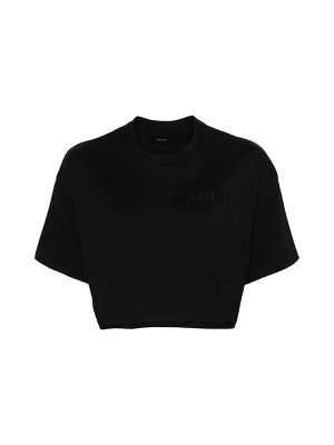 Amiri Embroidered-Logo Cropped T-Shirt