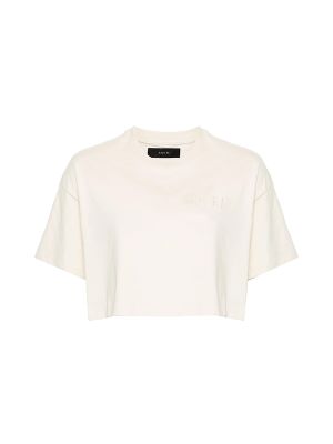 Amiri Embroidered-Logo Cropped T-Shirt