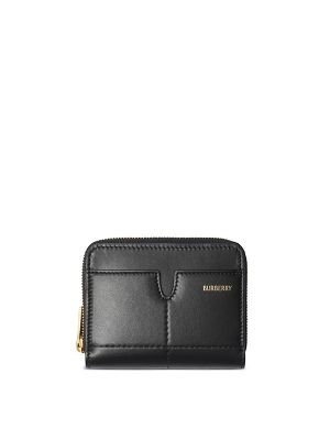 Burberry Snip Logo-Stamp Leather Wallet