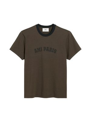 Ami Paris Logo Print Organic Cotton T-Shirt
