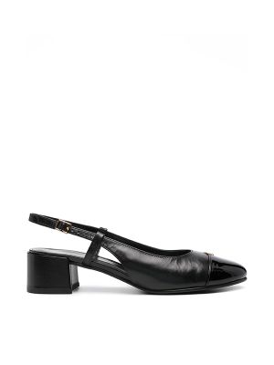Tory Burch 45mm Double T-Motif Leather Pumps