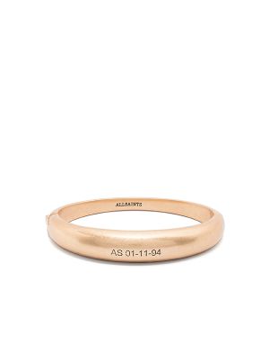 Allsaints Fern Engraved Logo Bangle Bracelet