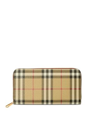 Burberry Checkered Zip-Up Wallet