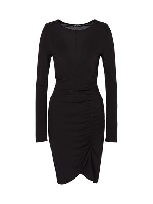 Armani Exchange Gathered-Asymmetric Hem Dress