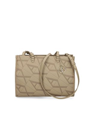 Armani Exchange All-Over Debossed Logo Tote Bag