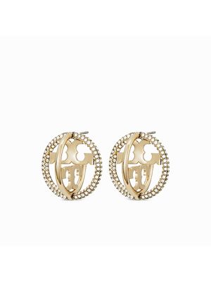 Tory Burch Miller Pave Multi Hoop Earrings
