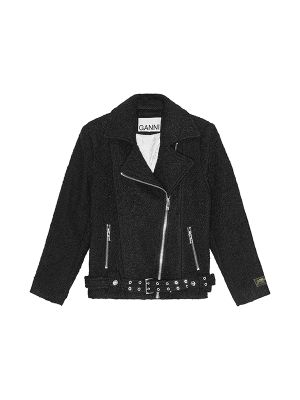 Ganni Bouclé Biker Jacket