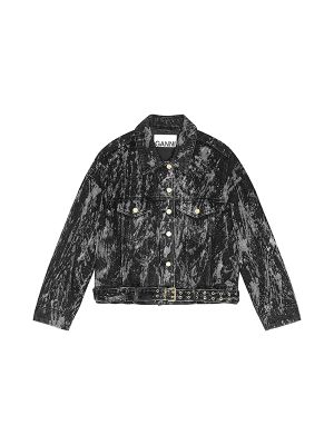 Ganni Belted Denim Jacket