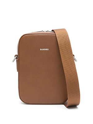Sandro Leather Messenger Bag