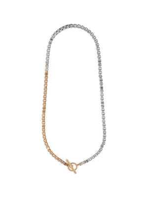 Allsaints Box Chain Two Tone Necklace