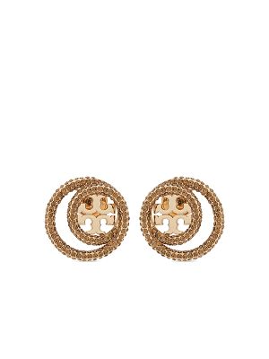 Tory Burch crystal embellished hoop earrings