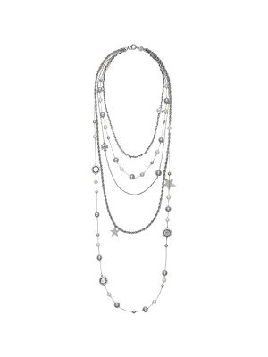 Tory Burch Crystal and Pearl necklace