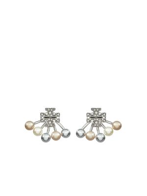 Tory Burch Kira pearl front back earrings
