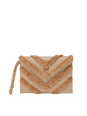Pinko Raffia Clutch Bag