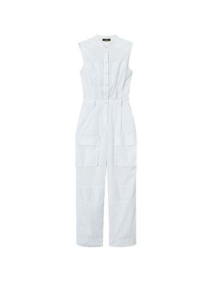 Twin Set Striped Utility Jumpsuit