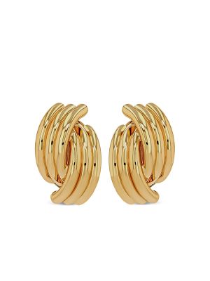 Anine Bing Crossover Ribbed Earrings