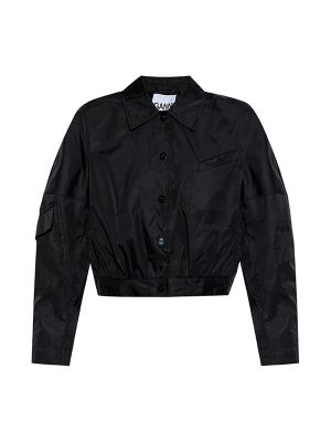 Ganni Logo-Appliqué Bomber Jacket