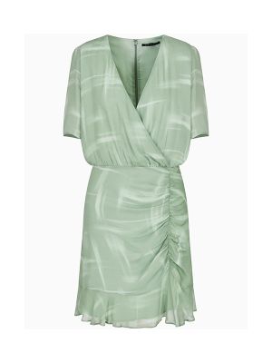 Armani Exchange Ruched V-Neck Dress