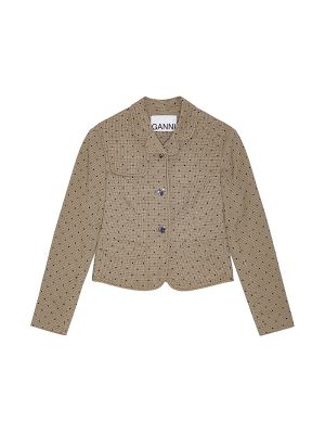 Ganni Polka Dot-Print Blazer